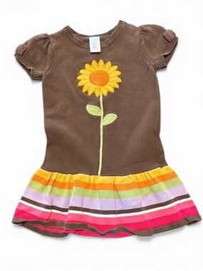 Brown Sunflower Kids Dress Gymboree 4
